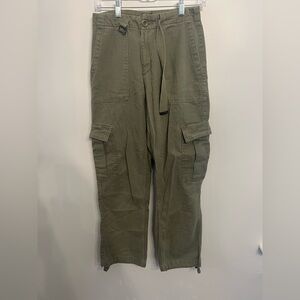 BDG Urban Outfitters Womens Cargo High Rise‎ Pants,small  Khaki Green, W/ Buckle